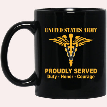Us Army Mug, Veterans Mug, US Army Veterinary Corps Black Mug, Us Army Coffee Mug, Military Coffee Mugs