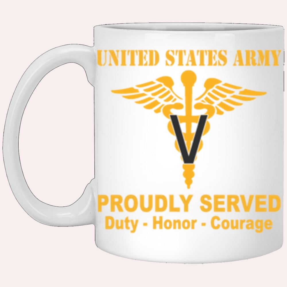 Us Army Mug, Veterans Mug, US Army Veterinary Corps Proudly Served Core Values White Mug, Us Army Coffee Mug, Military Coffee Mugs