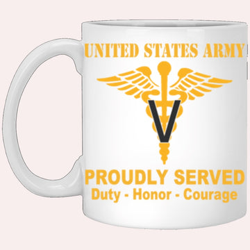 Us Army Mug, Veterans Mug, US Army Veterinary Corps Proudly Served Core Values White Mug, Us Army Coffee Mug, Military Coffee Mugs