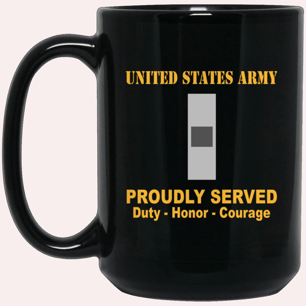 Us Army Mug, Veterans Mug, US Army W1 Warrant Officer 1 W1 WO1 Warrant Officer Ranks Proudly Served Black Mug Black Mug
