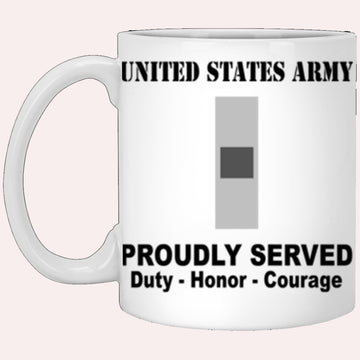 Us Army Mug, Veterans Mug, US Army W1 Warrant Officer 1 W1 WO1 Warrant Officer Ranks Proudly Served Core Values White Mug