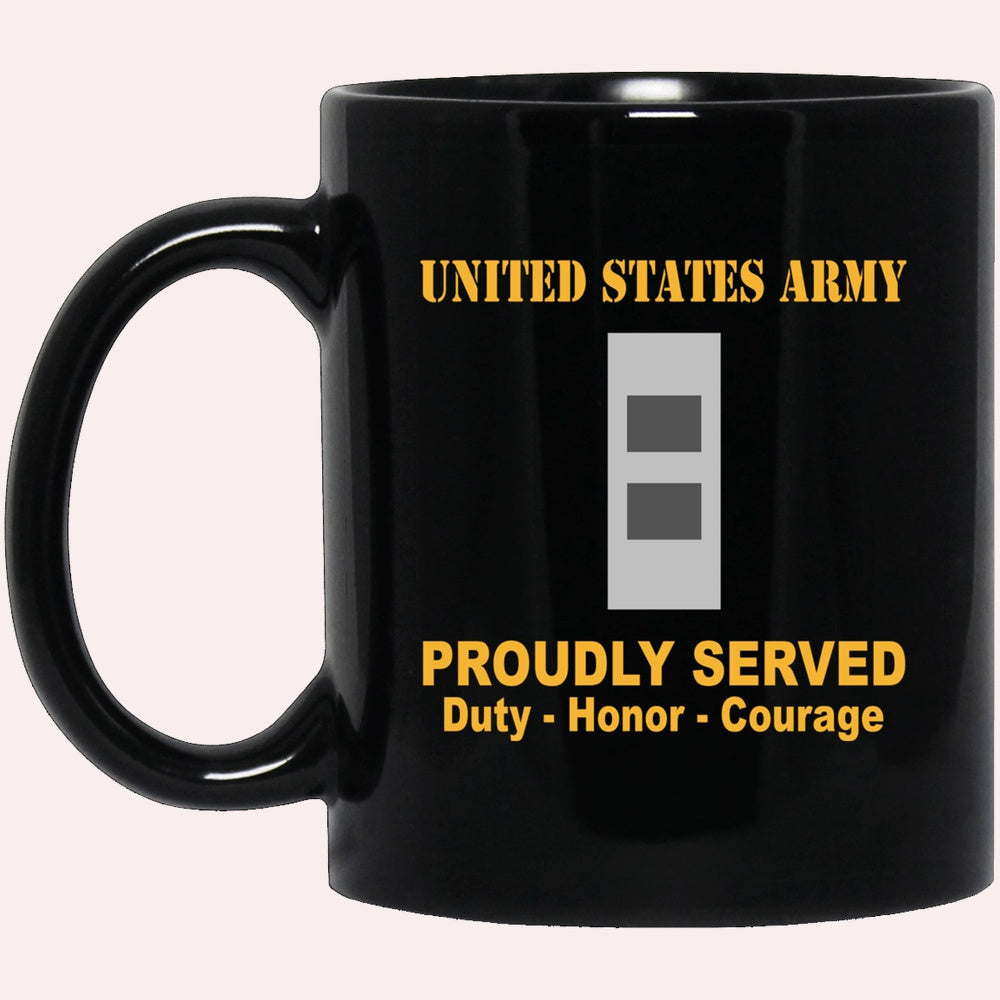 Us Army Mug, Veterans Mug, US Army W2 Chief Warrant Officer 2 W2 CW2 Warrant Officer Ranks Proudly Served Black Mug Black Mug