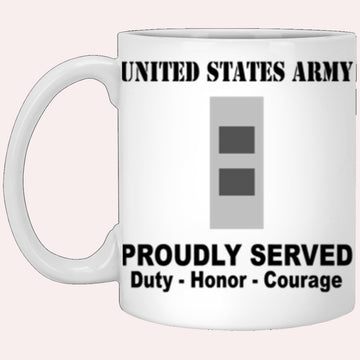 Us Army Mug, Veterans Mug, US Army W2 Chief Warrant Officer 2 W2 CW2 Warrant Officer Ranks Proudly Served Core Values White Mug