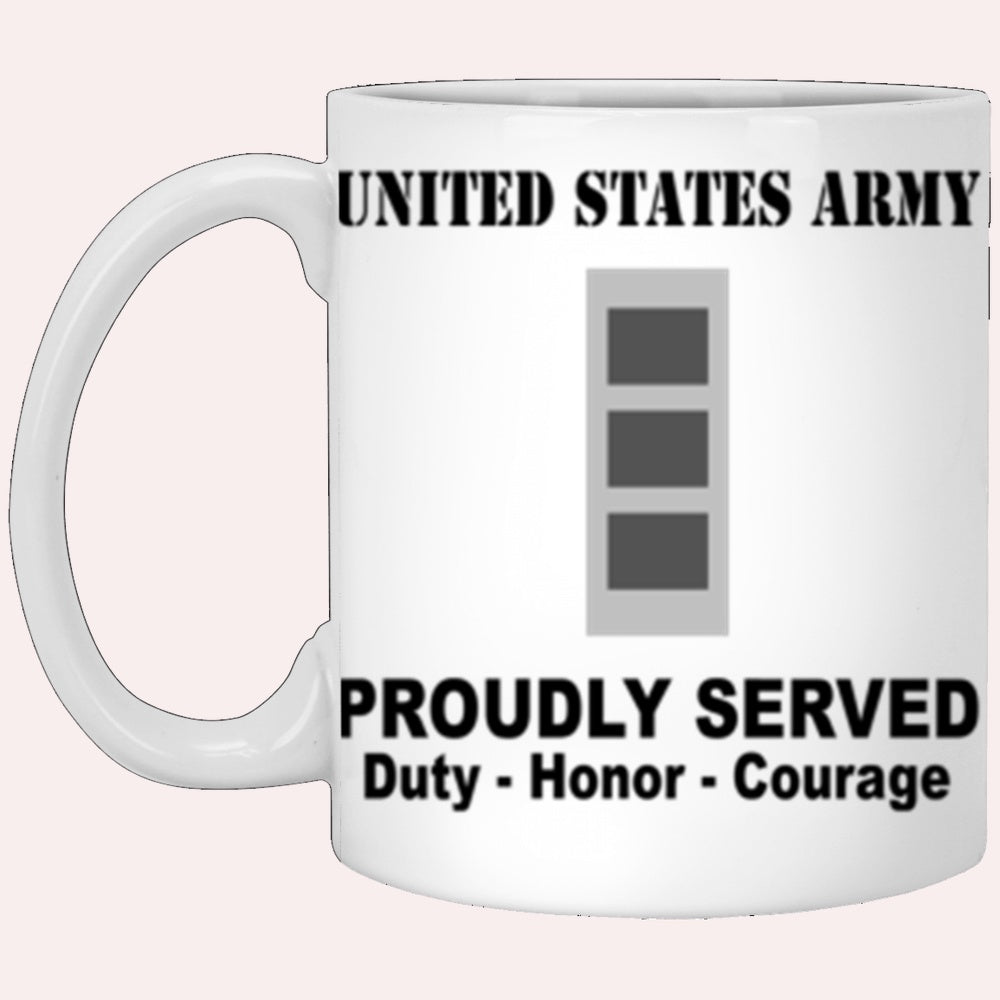 Us Army Mug, Veterans Mug, US Army W3 Chief Warrant Officer 3 W3 CW3 Warrant Officer Ranks Proudly Served Core Values White Mug