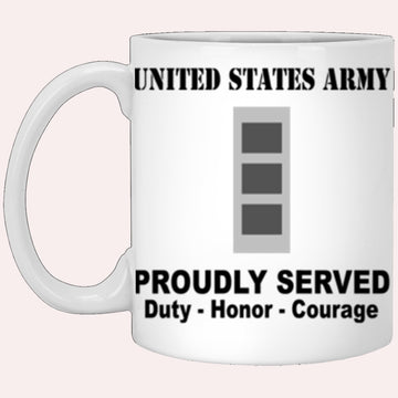 Us Army Mug, Veterans Mug, US Army W3 Chief Warrant Officer 3 W3 CW3 Warrant Officer Ranks Proudly Served Core Values White Mug
