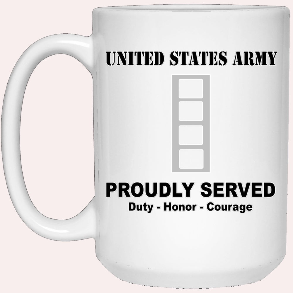 Us Army Mug, Veterans Mug, US Army W4 Chief Warrant Officer 4 W4 CW4 Warrant Officer Ranks White Coffee Mug