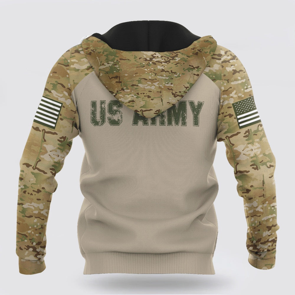 Us Army Hoodie, Us Army Veteran Custom Name 3D All Over Printed Hoodies