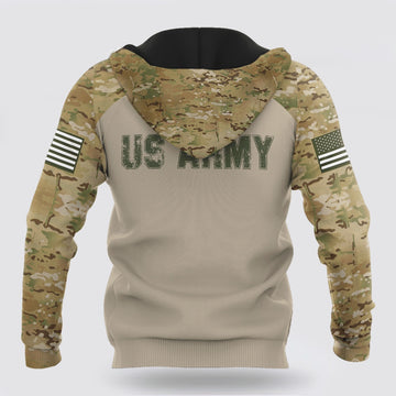 Us Army Hoodie, Us Army Veteran Custom Name 3D All Over Printed Hoodies