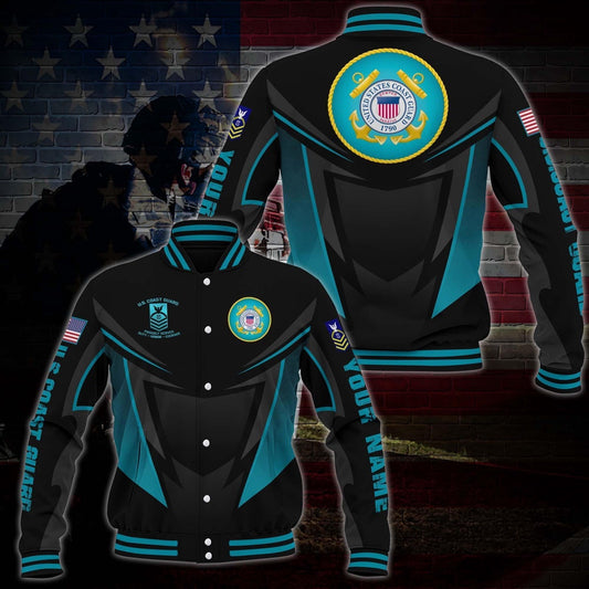 Us Coast Guard Veteran Military Jacket Baseball Jacket Custom Shirt