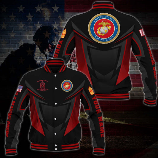 Us Marine Corps Veteran Military Jacket Baseball Jacket Custom Shirt