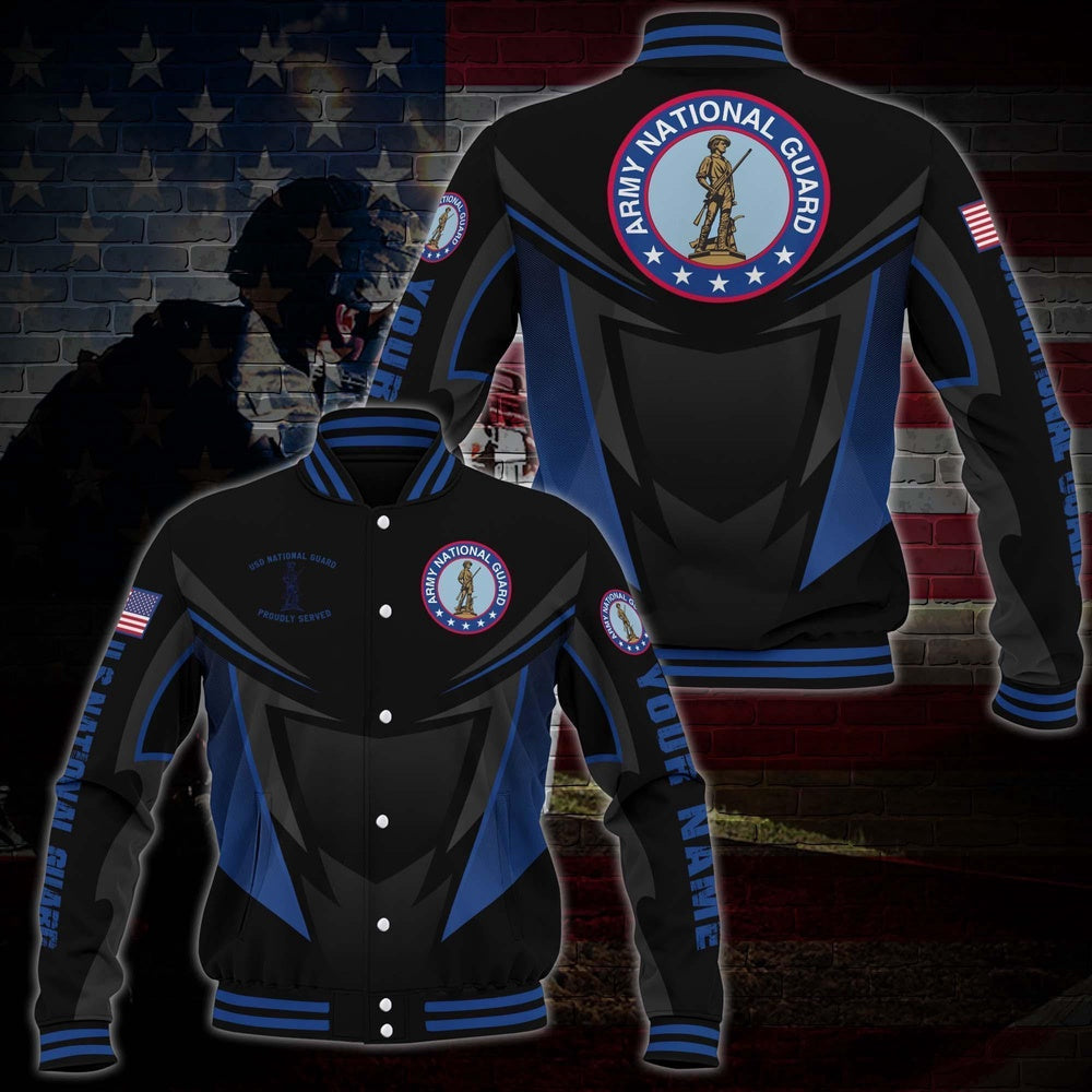 Us National Guard Veteran Military Jacket Baseball Jacket Custom Shirt ...