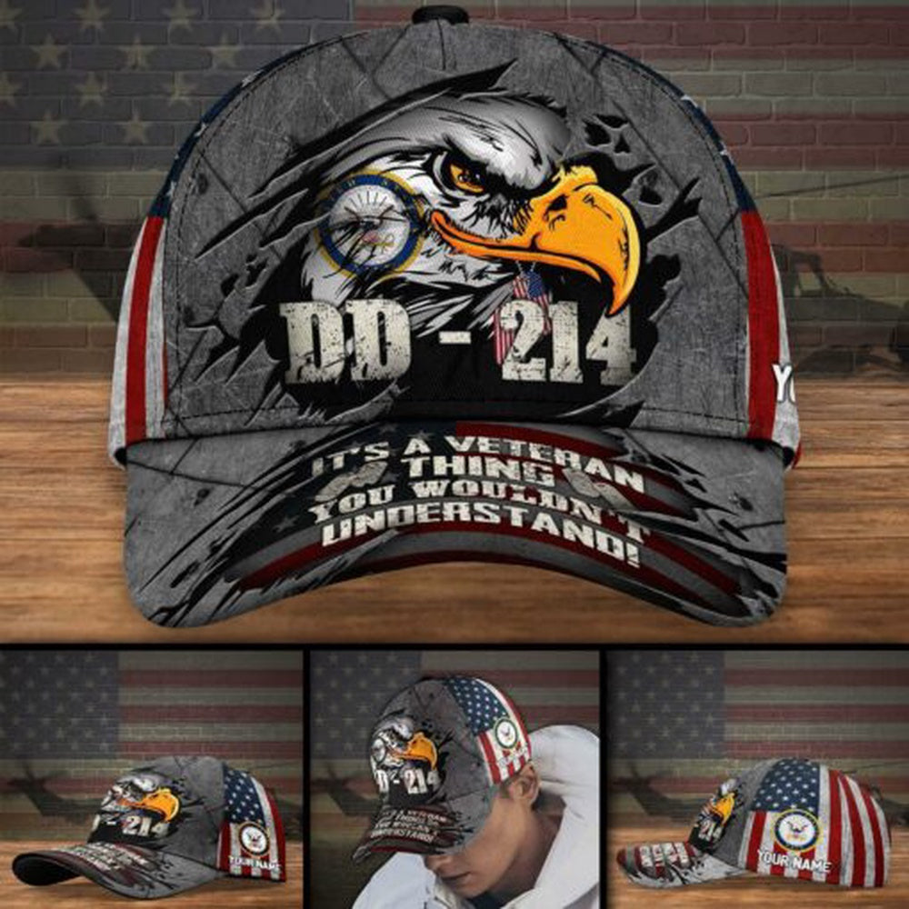 Us Navy Ball Caps, US Navy DD 214 It's A Veteran Thing, You Wouldn't Understand Veteran Militarty Hat Cap, Custom Cap