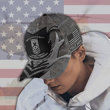 Us Navy Ball Caps, US Navy Gifts For Military Veteran, Armor Style Cap,Custom Your Cap