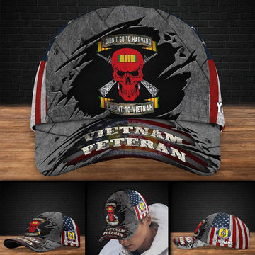 Us Navy Ball Caps, US Navy I Didn't Go To Harvard I Went To Vietnam Vietnam Veteran Hat Cap, Custom Cap