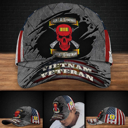 Us Navy Ball Caps, US Navy I Didn't Go To Harvard I Went To Vietnam Vietnam Veteran Hat Cap, Custom Cap