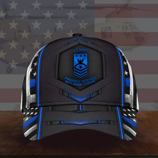 Us Navy Ball Caps, US Navy Military Hat, Veteran Cap, Gifts For Veteran Custom Cap All Over Printed