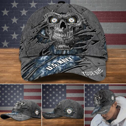 Us Navy Ball Caps, US Navy Military Veteran Hat Cap, Custom Skull Cap, Gifts For Veteran