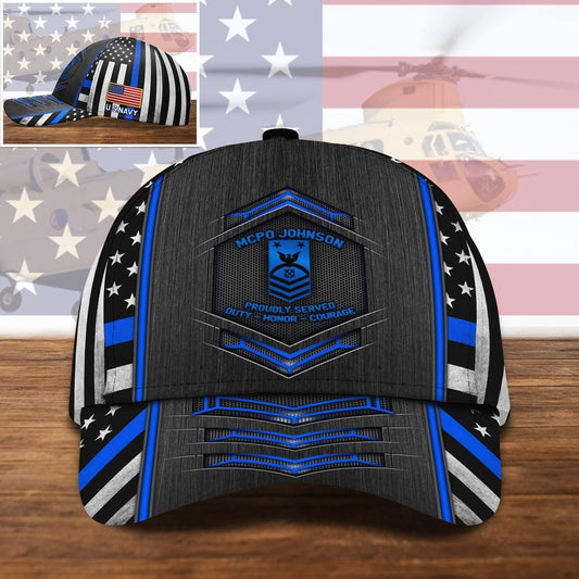 Us Navy Ball Caps, US Navy US Military Ranks US Veteran Cap All Over Printed Custom Text And Rank