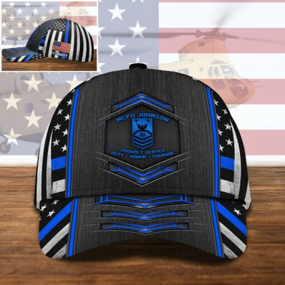 Us Navy Ball Caps, US Navy US Military Ranks US Veteran Cap All Over Printed Custom Text And Rank