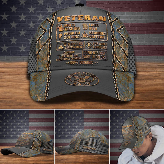 Us Navy Ball Caps, US Navy Veteran Knowledge Cap Custom Cap