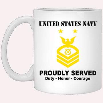 Us Navy Coffee Mugs, US Navy E-9 Master Chief Petty Officer E9 MCPO Senior Noncommissioned Officer Ranks White Coffee Mug