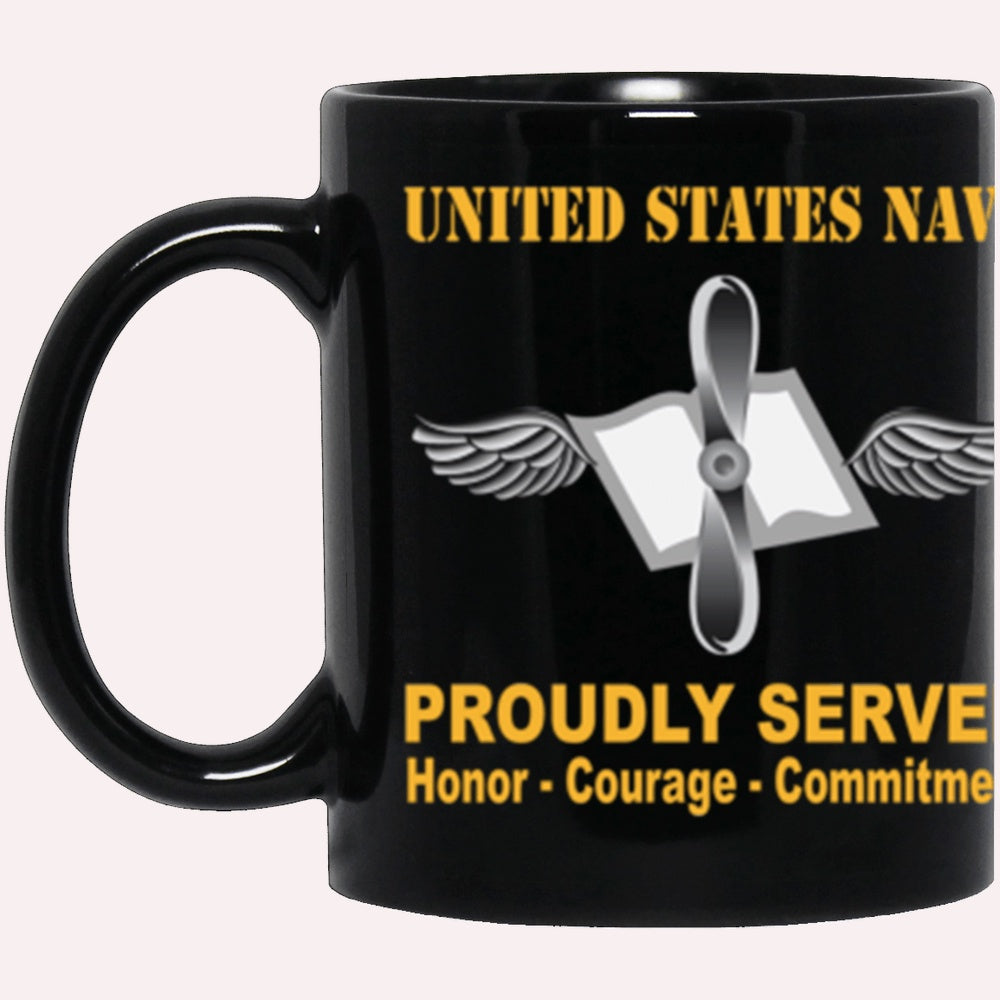 Us Navy Coffee Mugs, US Navy Navy Aviation Maintenance Administrationman Navy AZ Proudly Served Core Values Black Mug