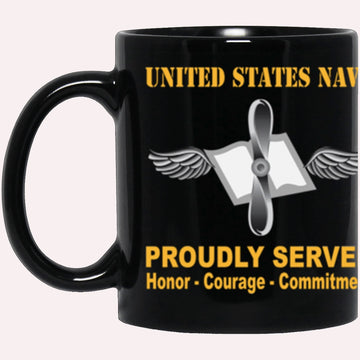 Us Navy Coffee Mugs, US Navy Navy Aviation Maintenance Administrationman Navy AZ Proudly Served Core Values Black Mug