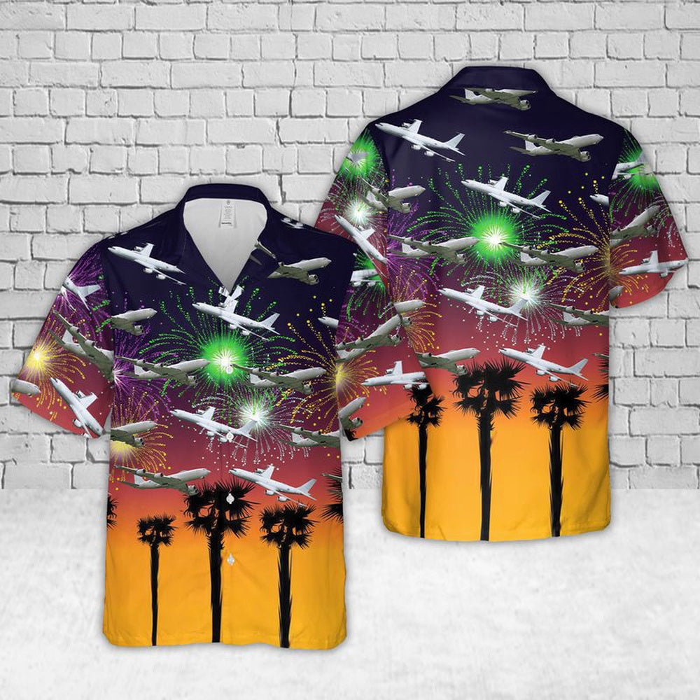 Us Navy Hawaiian Shirt, Boeing E-6B Mercury US Navy Hawaiian Shirt, Military Hawaiian Shirt