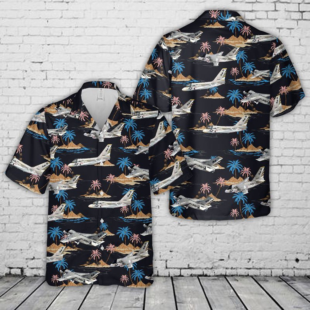 Us Navy Hawaiian Shirt, Navy Lockheed S-3 Viking Of VS-37 Hawaiian Shirt, Military Hawaiian Shirt