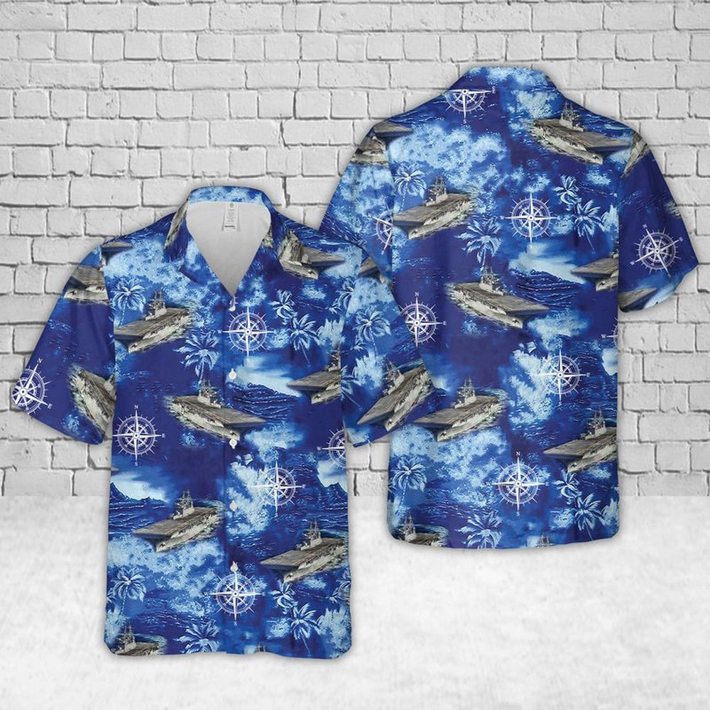 Us Navy Hawaiian Shirt, Navy USS America (LHA-6) Hawaiian Shirt, Military Hawaiian Shirt