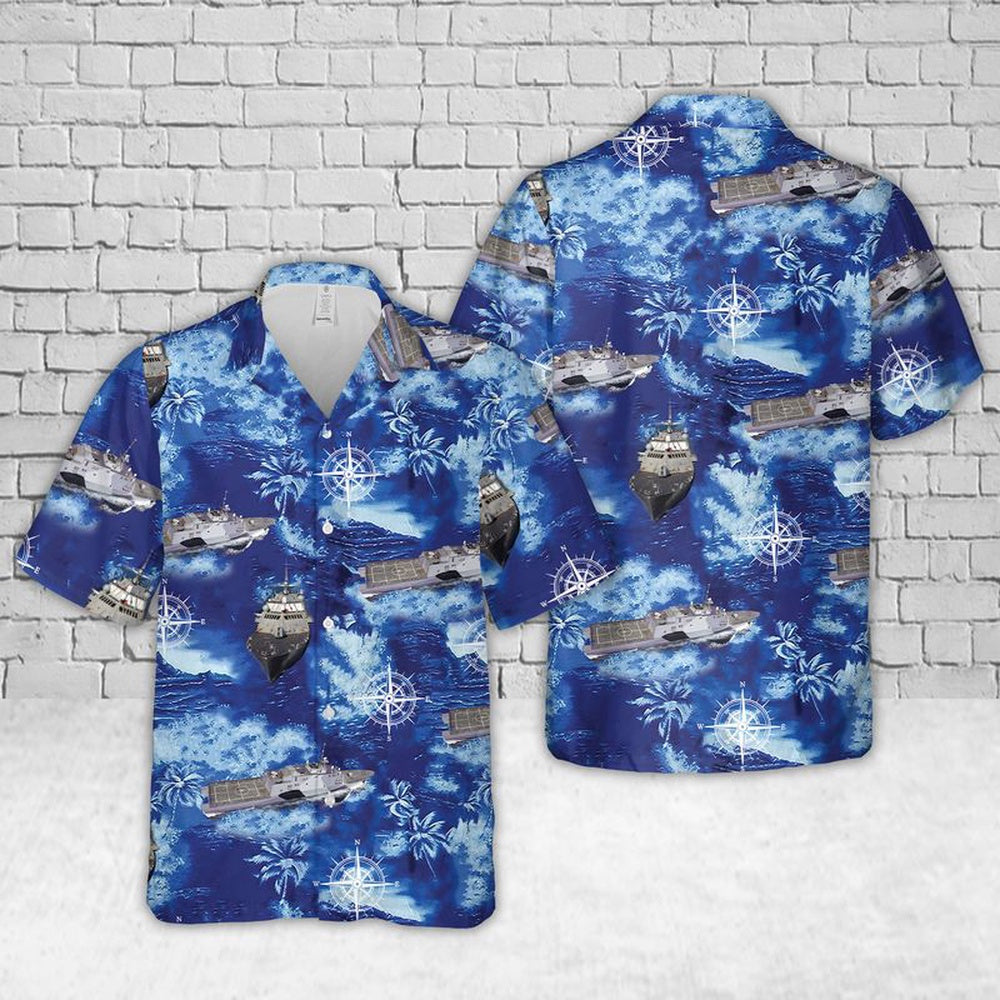 Us Navy Hawaiian Shirt, Navy USS Freedom (LCS-1) Hawaiian Shirt, Military Hawaiian Shirt