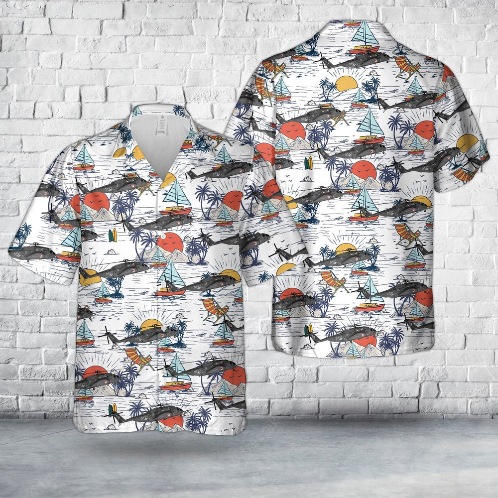 Us Navy Hawaiian Shirt, Sikorsky MH-53E Sea Dragon #164766 TB-05 HM-15 Blackhawks US Navy Oceana Soucek Field 2011 Hawaiian Shirt