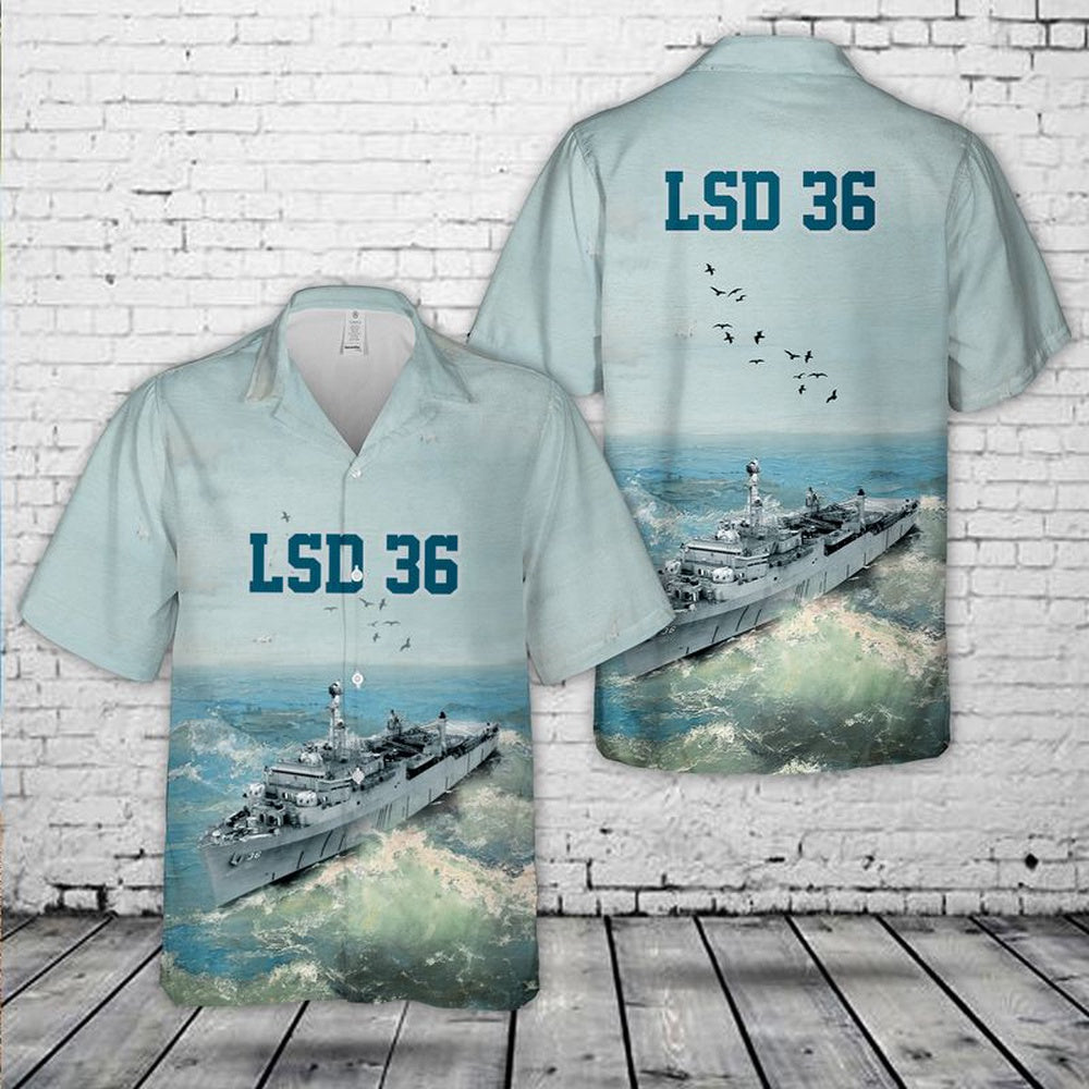 Us Navy Hawaiian Shirt, USS Anchorage (LSD 36) US Navy Ship Reunions Hawaiian Shirt, Military Hawaiian Shirt