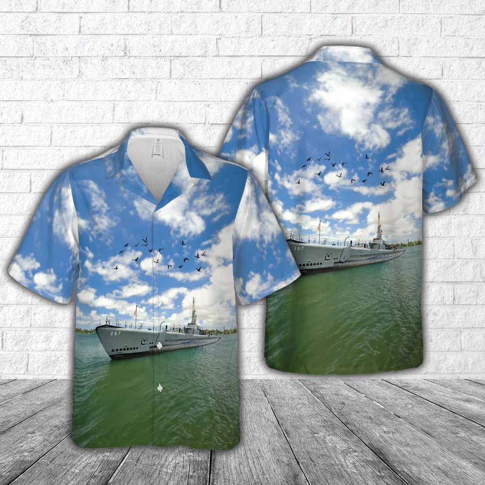 Us Navy Hawaiian Shirt, USS Balao US Navy WWII Hawaiian Shirt, Military Hawaiian Shirt