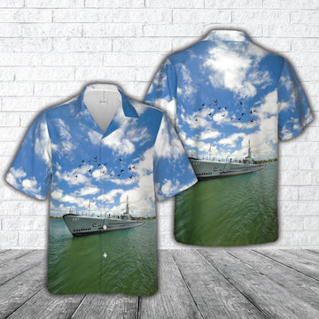 Us Navy Hawaiian Shirt, USS Balao US Navy WWII Hawaiian Shirt, Military Hawaiian Shirt