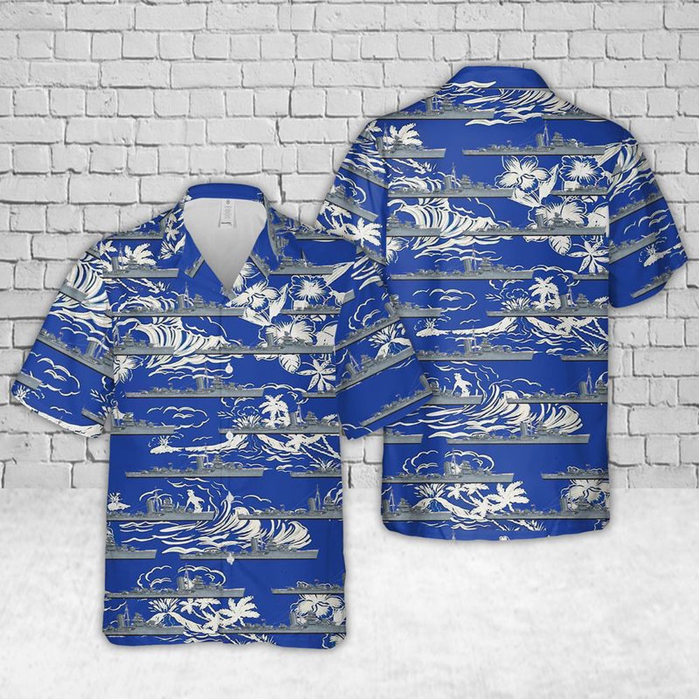 Us Navy Hawaiian Shirt, USS Sterett ( DD-407) US Navy Ship Reunions Hawaiian Shirt, Military Hawaiian Shirt