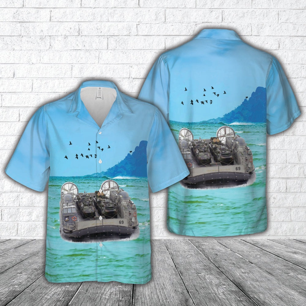 Us Navy Hawaiian Shirt, US Navy 030113-N-2972R-114 A Landing Craft Air Cushion (LCAC) Hawaiian Shirt