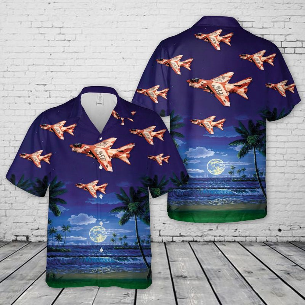 Us Navy Hawaiian Shirt, US Navy A-7E Corsair II 400AC VA-27 IK-92 Hawaiian Shirt, Military Hawaiian Shirt