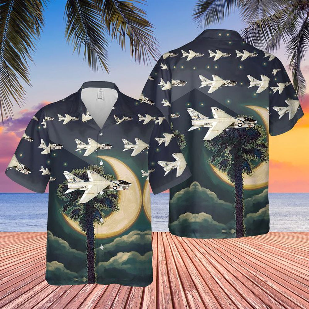 Us Navy Hawaiian Shirt, US Navy A-7E Corsair II Of VA-82 Marauders Hawaiian Shirt, Military Hawaiian Shirt