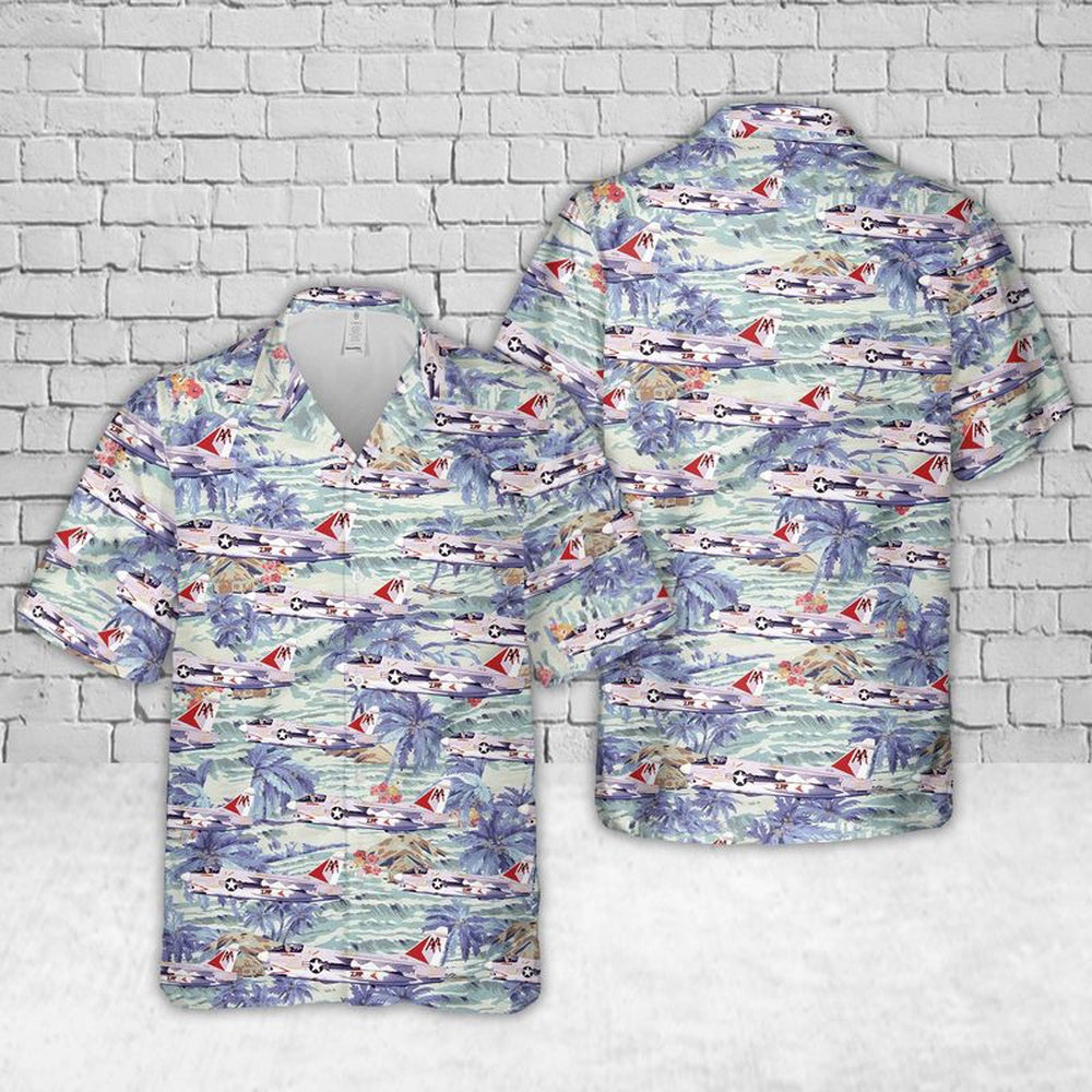 Us Navy Hawaiian Shirt, US Navy A-7 Corsair from squadron VA-81 Hawaiian Shirt, Military Hawaiian Shirt
