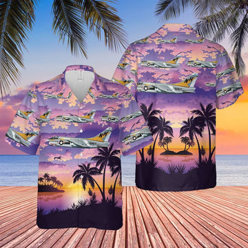 Us Navy Hawaiian Shirt, US Navy A7E Corsair II Of VA-192 Golden Dragons Hawaiian Shirt, Military Hawaiian Shirt
