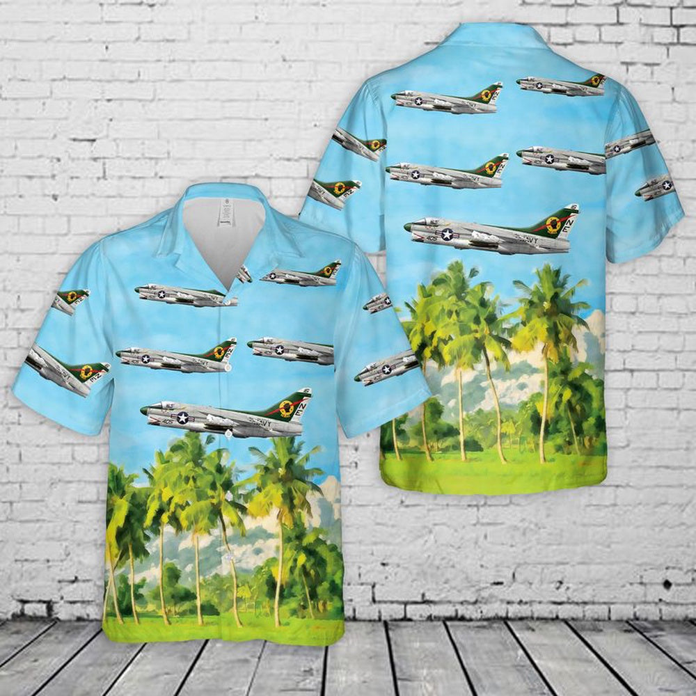 Us Navy Hawaiian Shirt, US Navy A7E Corsair II Of VA-25 Fist Of The Fleet Hawaiian Shirt, Military Hawaiian Shirt