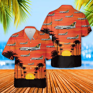 Us Navy Hawaiian Shirt, US Navy A7E Corsair II Of VA-25 Hawaiian Shirt, Military Hawaiian Shirt
