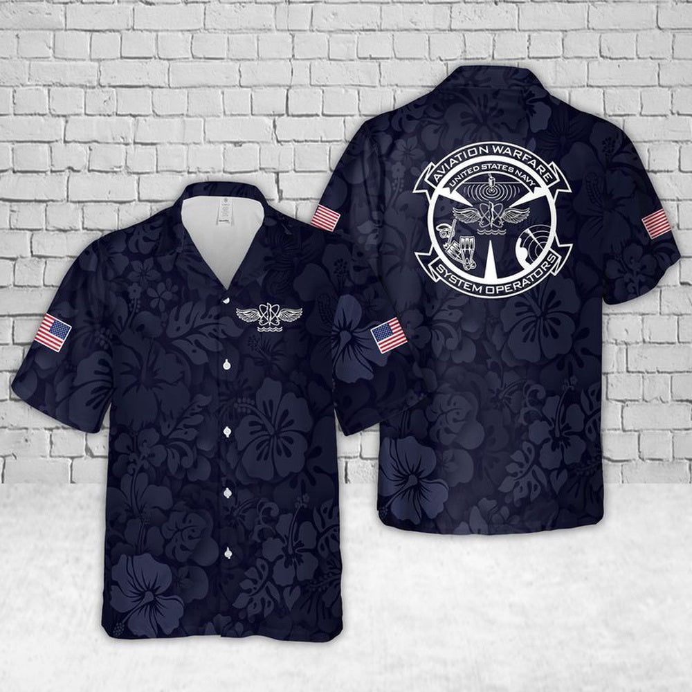 Us Navy Hawaiian Shirt, US Navy AW Hawaiian Shirt, Military Hawaiian Shirt