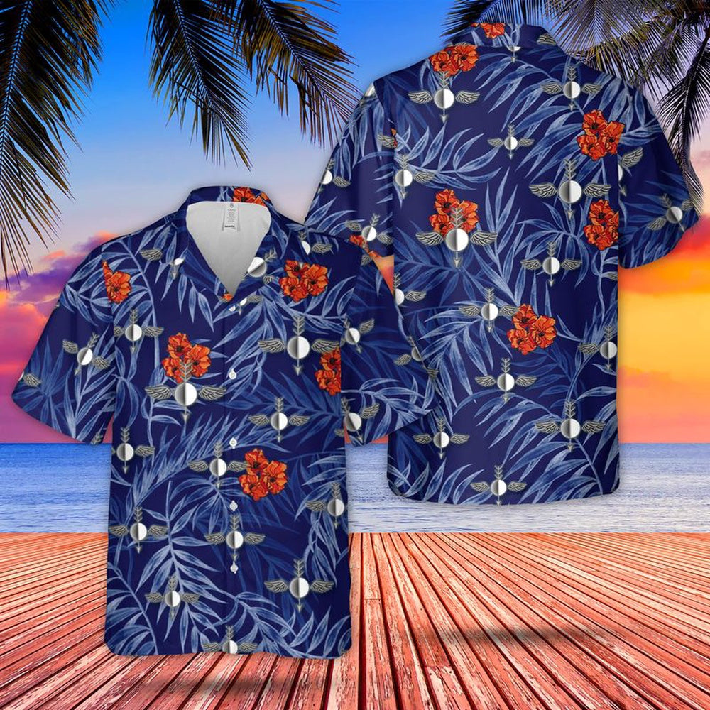 Us Navy Hawaiian Shirt, US Navy Aerographer's Mate Hawaiian Shirt, Military Hawaiian Shirt