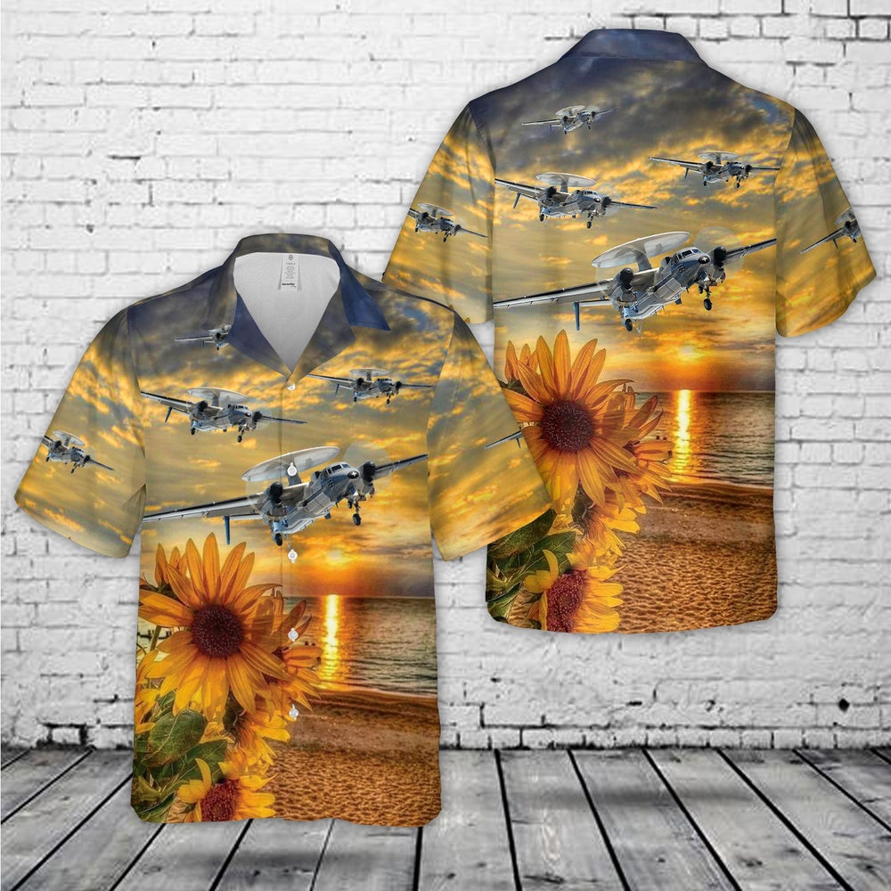 Us Navy Hawaiian Shirt, US Navy Airborne Command & Control Squadron 120 (VAW-120) Hawaiian Shirt