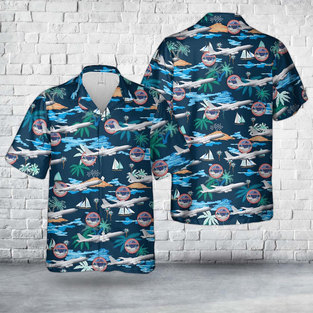 Us Navy Hawaiian Shirt, US Navy Airborne Launch Control System (ALCS) E-6B Mercury Hawaiian Shirt