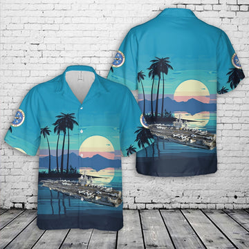 Us Navy Hawaiian Shirt, US Navy Aircraft Carrier CVN 68 USS Nimitz Hawaiian Shirt, Military Hawaiian Shirt