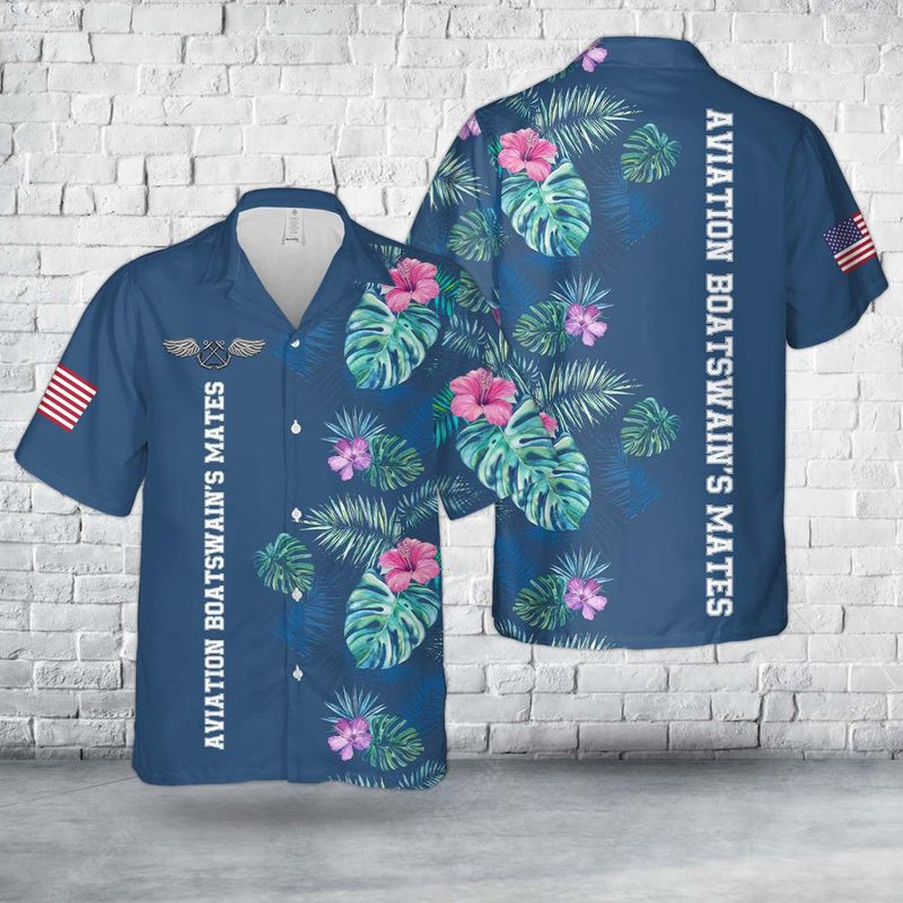 Us Navy Hawaiian Shirt, US Navy Aviation Boatswain's Mates Hawaiian Shirt, Military Hawaiian Shirt
