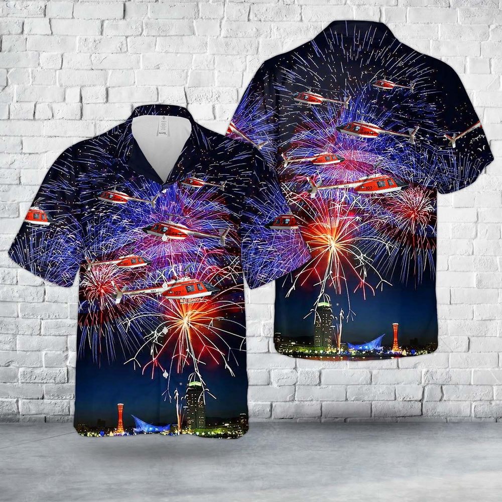 Us Navy Hawaiian Shirt, US Navy Bell TH-57C SeaRanger, 4th Of July Hawaiian Shirt, Military Hawaiian Shirt